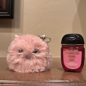 Bath & Body Works Pink Cat Hand Sanitizer Holder